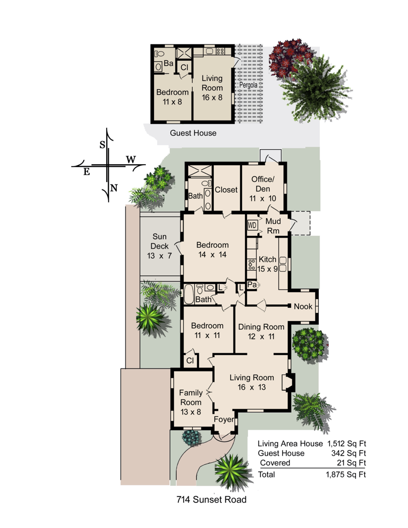 2 bedroom Single Family Residence at 714 Sunset Road, Flamingo Park, West Palm Beach — photo 2