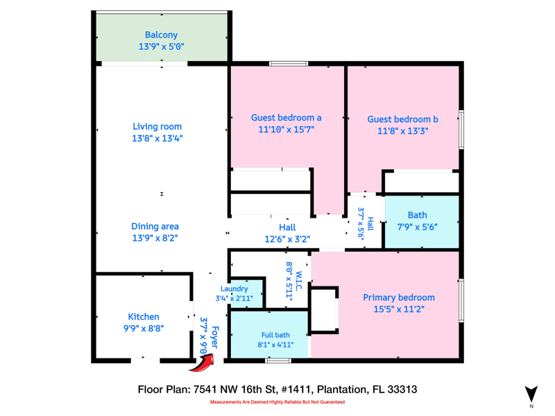 3 bedroom Condominium at 7541 NW 16th Street #1411, Village Square Condo, Plantation — photo 3