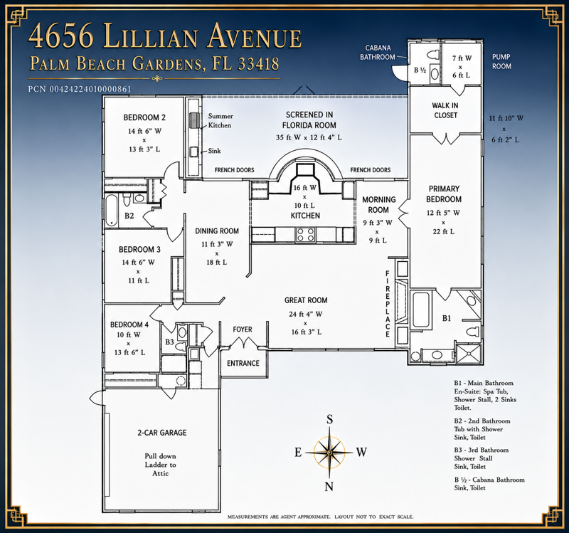 4 bedroom Single Family Residence at 4656 Lillian Avenue, Square Lake, Palm Beach Gardens — photo 2