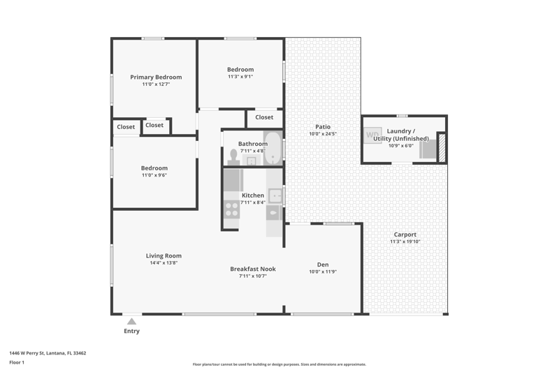 3 bedroom Single Family Residence at 1446 W Perry Street, LANTANA HEIGHTS 7, Lantana — photo 3
