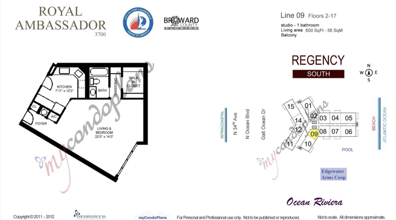 0 bedroom Condominium at 3700 Galt Ocean Drive #209, Royal Ambassador Condo, Fort Lauderdale — photo 2