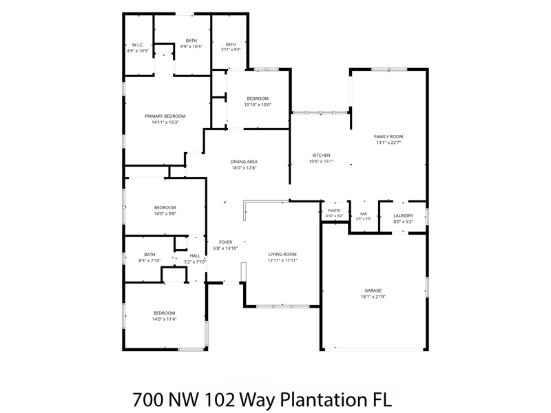 4 bedroom Single Family Residence at 700 NW 102nd Way, Nob Hill Estates 2 Sec, Plantation — photo 2