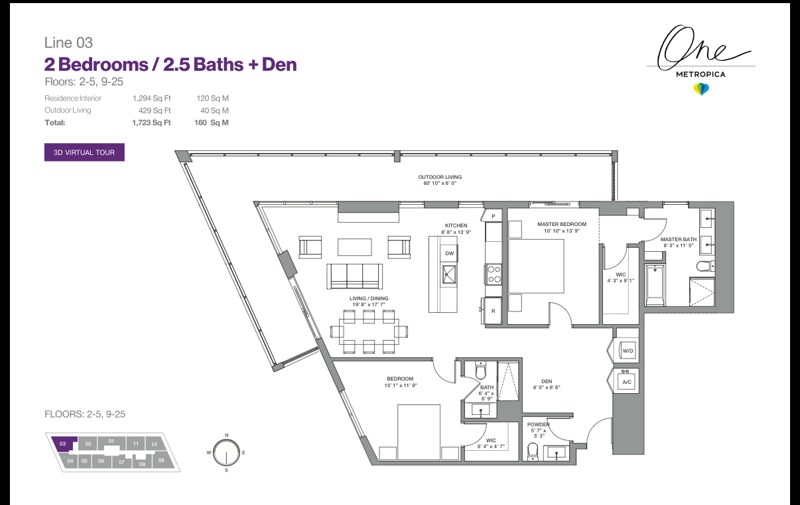 2 bedroom Condominium at 2000 Metropica Way #1503, Metropica North Tower One, Sunrise — photo 3