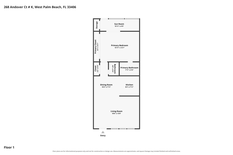 1 bedroom Condominium at 268 Andover K #268, Century Village, West Palm Beach — photo 2