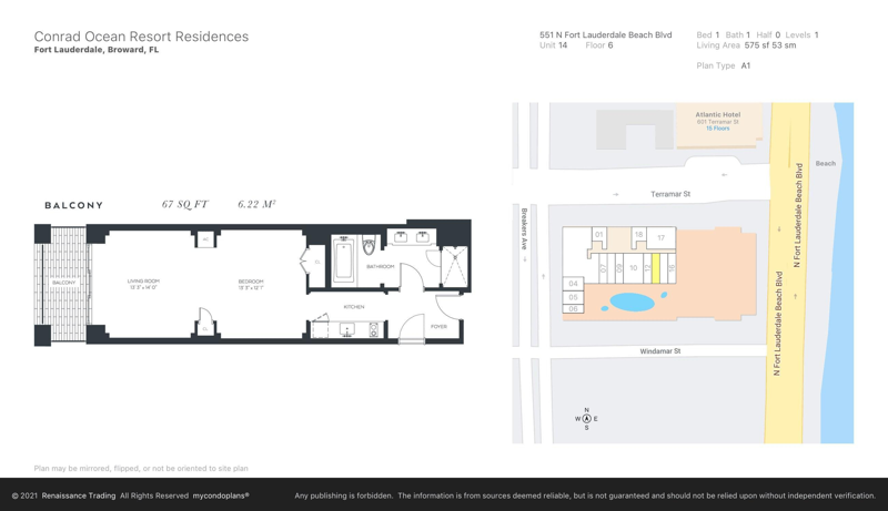 1 bedroom Condominium at 551 N Fort Lauderdale Beach Boulevard #H614, 551 Flb Condominium Hotel, Fort Lauderdale — photo 3