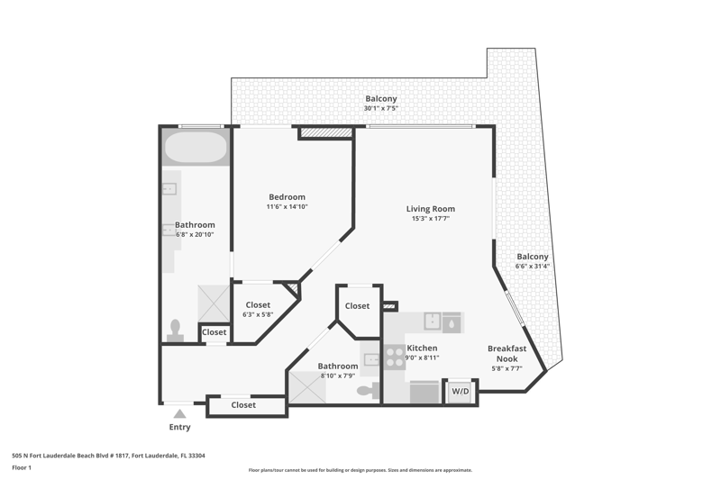 1 bedroom Condominium at 505 N Fort Lauderdale Beach Boulevard #1817, Q Club Resort & Residences Condo, Fort Lauderdale — photo 3