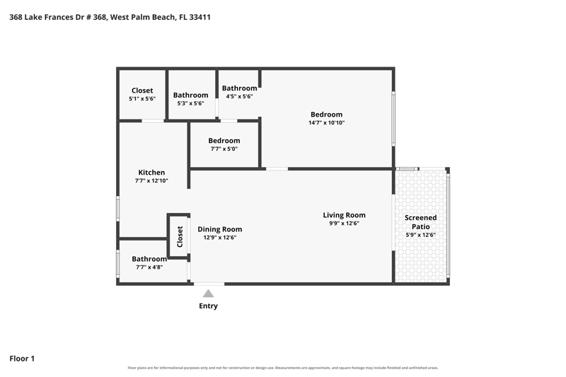 1 bedroom Condominium at 368 Lake Frances Drive #368, Golden Lakes Village, West Palm Beach — photo 2