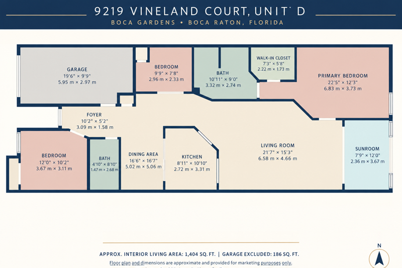 2 bedroom Villa at 9219 Vineland Court #D, Boca Gardens 4, Boca Raton — photo 3