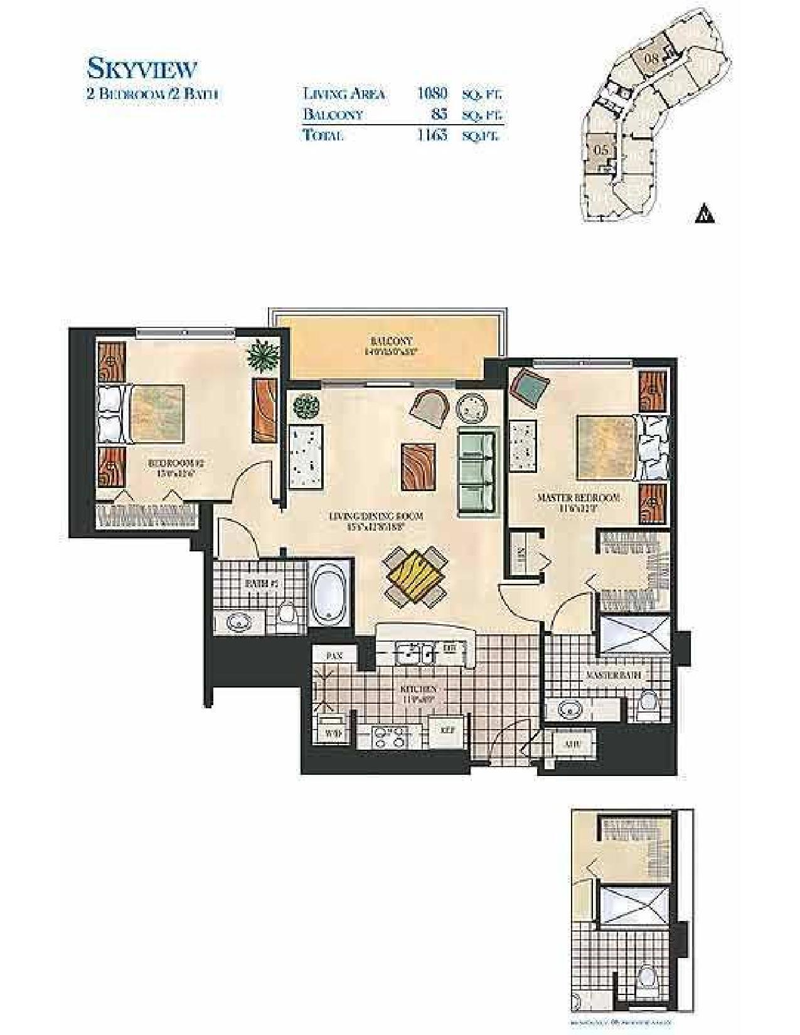 2 bedroom Condominium at 347 N New River Drive #1005, Watergarden Condo, Fort Lauderdale — photo 3