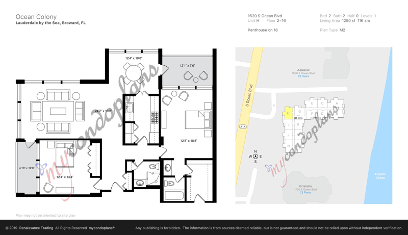 2 bedroom Condominium at 1620 S Ocean Boulevard #5H, Ocean Colony Condo, Lauderdale-By-The-Sea — photo 3