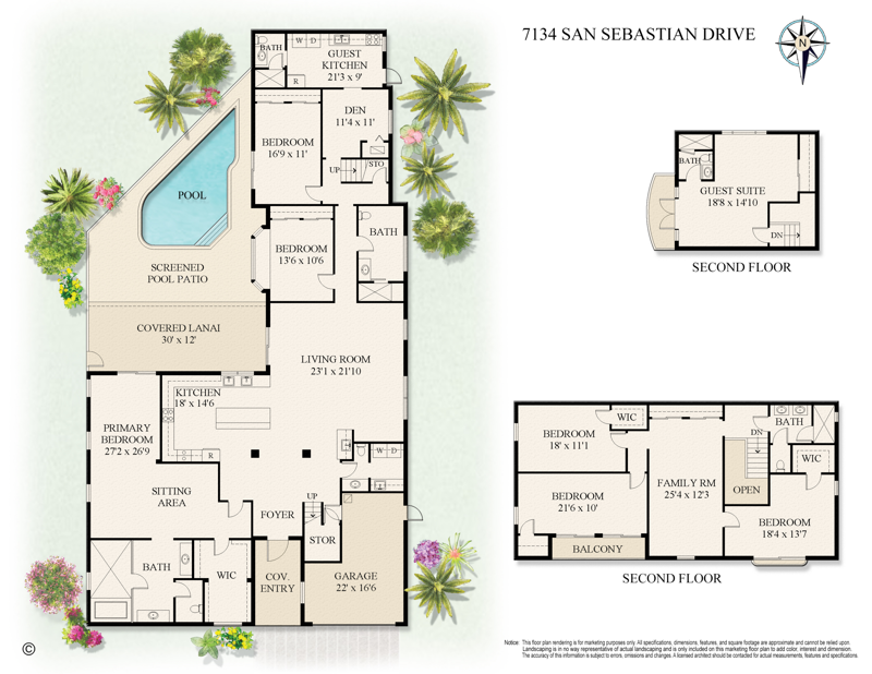 7 bedroom Single Family Residence at 7134 San Sebastian Drive, Del Mar Village, Boca Raton — photo 2