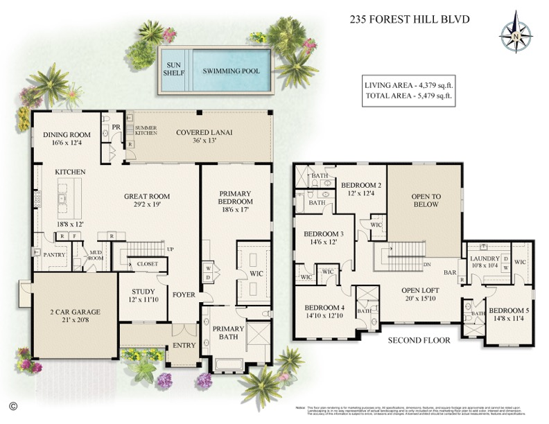 5 bedroom Single Family Residence at 235 Forest Hill Boulevard, Lake Forest Park, West Palm Beach — photo 2
