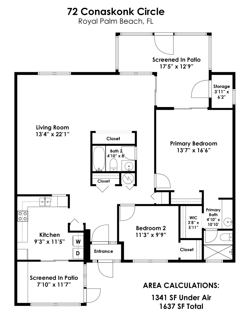 2 bedroom Villa at 72 Conaskonk Circle, Indian Trail Villas 2, Royal Palm Beach — photo 2
