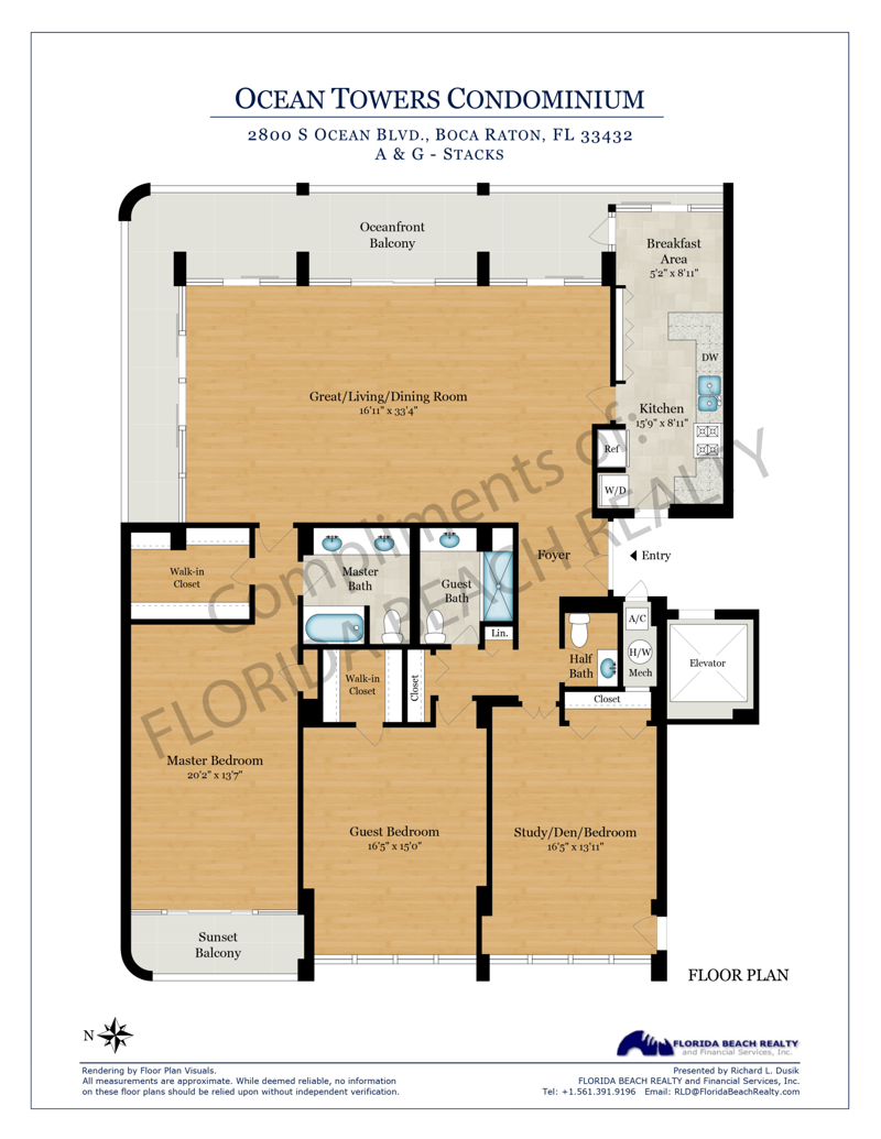 3 bedroom Condominium at 2800 S Ocean Boulevard #8-G, Ocean Towers Condominium, Boca Raton — photo 4