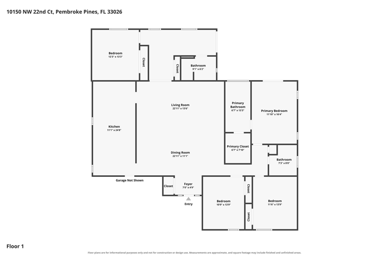 4 bedroom Single Family Residence at 10150 NW 22nd Court, Woodbridge, Pembroke Pines — photo 3