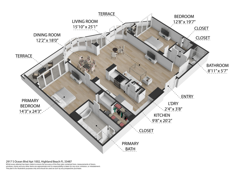 2 bedroom Condominium at 2917 S Ocean Boulevard #1002, Trafalgar Of Highland Beach, Highland Beach — photo 4