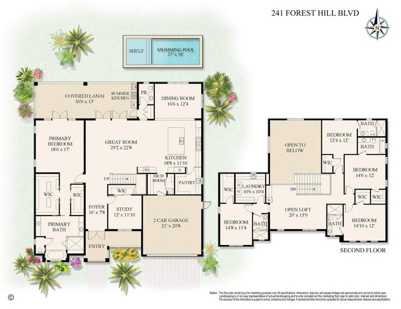5 bedroom Single Family Residence at 241 Forest Hill Boulevard, Lake Forest Park, West Palm Beach — photo 4