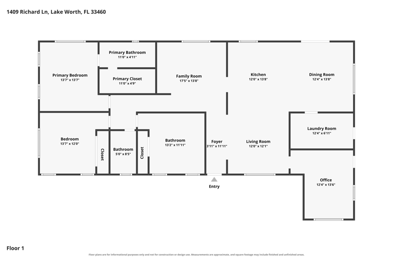 4 bedroom Single Family Residence at 1409 Richard Lane, Schroeders, Lake Worth Beach — photo 2