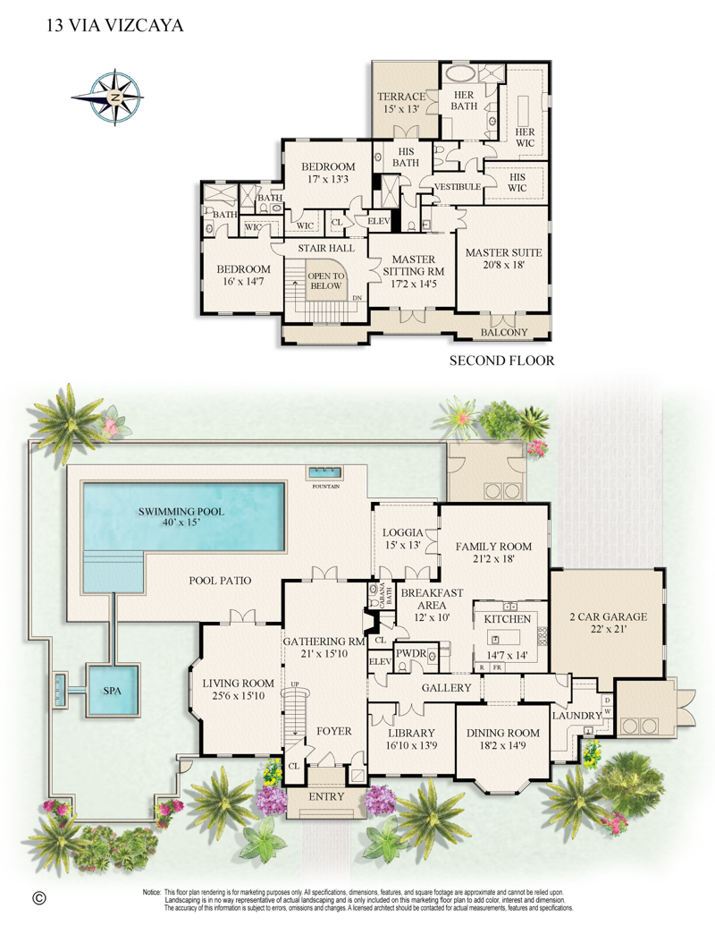 3 bedroom Single Family Residence at 13 Via Vizcaya, Via Vizcaya, Palm Beach — photo 2