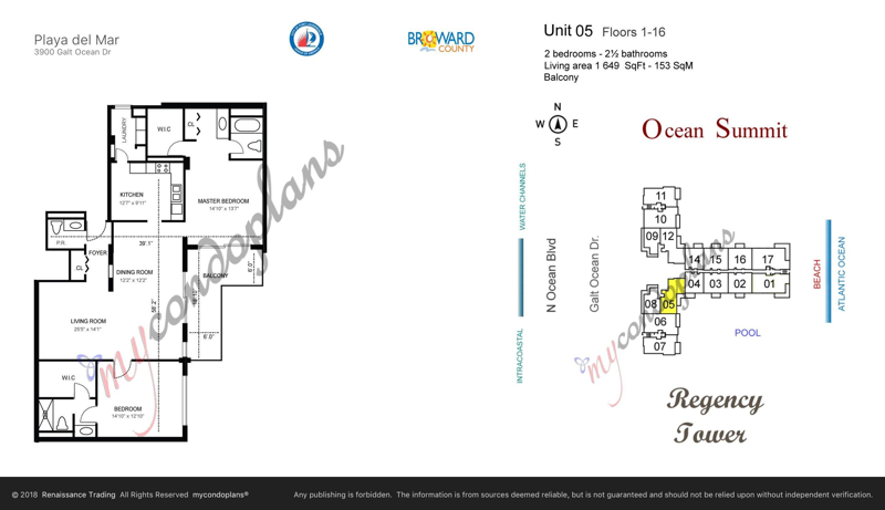 2 bedroom Condominium at 3900 Galt Ocean Drive #1605, Playa Del Mar Condo, Fort Lauderdale — photo 3