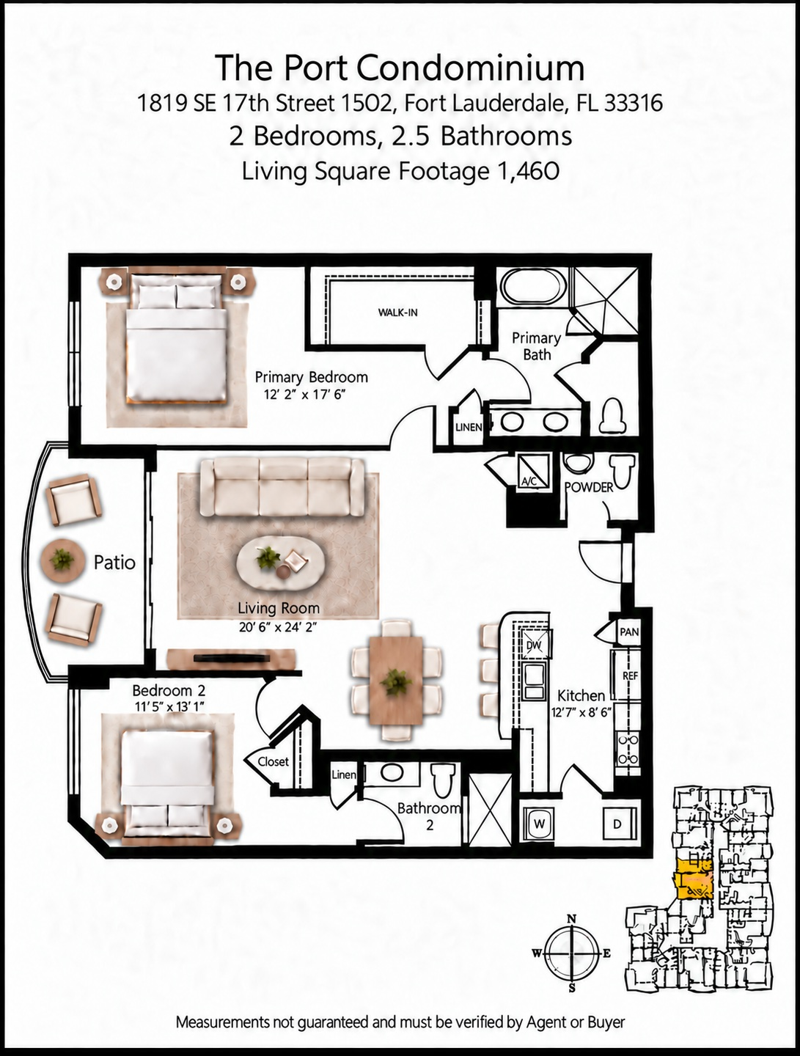 2 bedroom Condominium at 1819 SE 17th Street #1502, Port Condo, Fort Lauderdale — photo 2