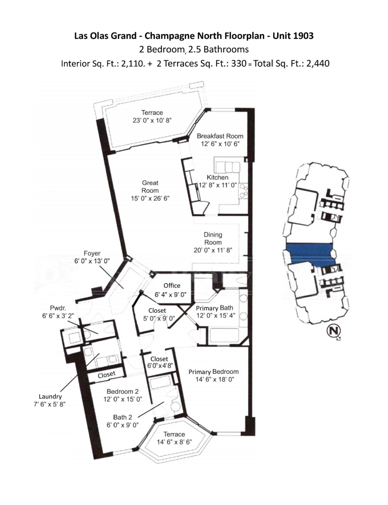 2 bedroom Condominium at 411 N New River Drive #1903, Las Olas Grand Condo, Fort Lauderdale — photo 2