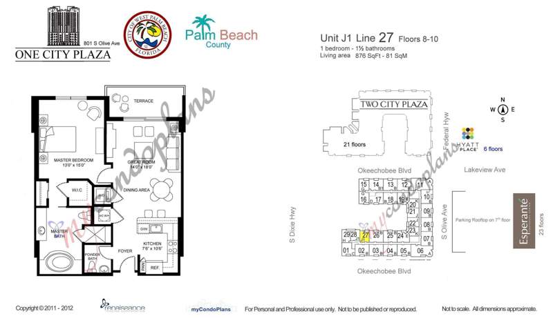 1 bedroom Condominium at 801 S Olive Avenue #1027, One City Plaza Condo, West Palm Beach — photo 3