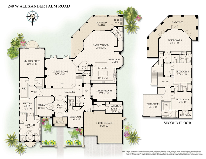6 bedroom Single Family Residence at 248-260 W Alexander Palm Road, Royal Palm Yacht & Country Club, Boca Raton — photo 2