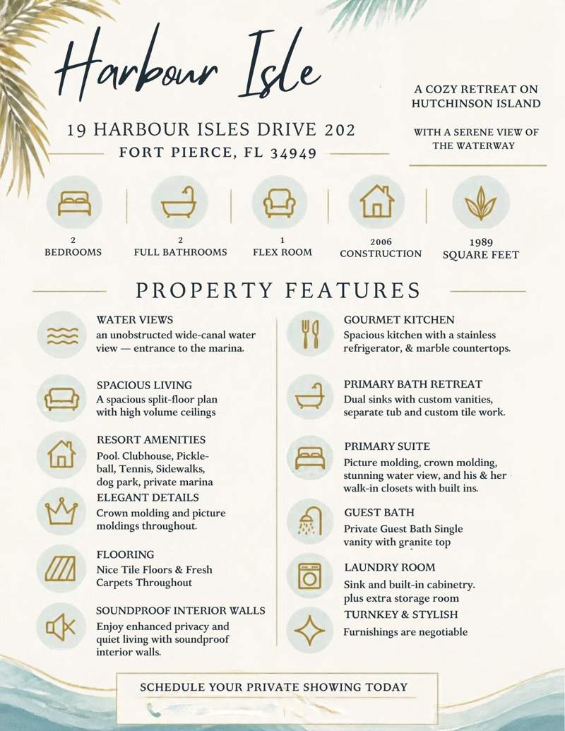 2 bedroom Condominium at 19 Harbour Isle Drive #202, Harbour Isle At Hutchinson Island West, Fort Pierce — photo 3