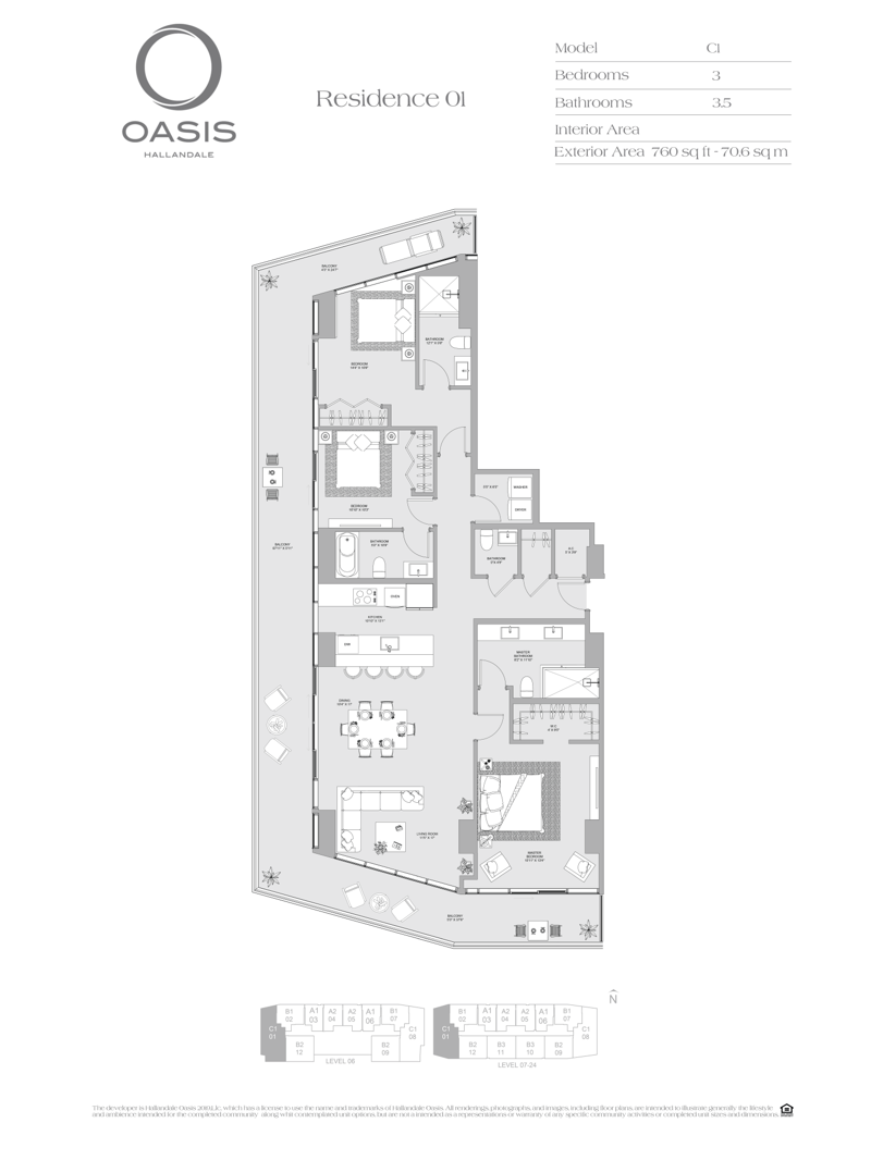 3 bedroom Condominium at 1170 E Hallandale Beach Boulevard #1401, Oasis Hallandale, Hallandale Beach — photo 2