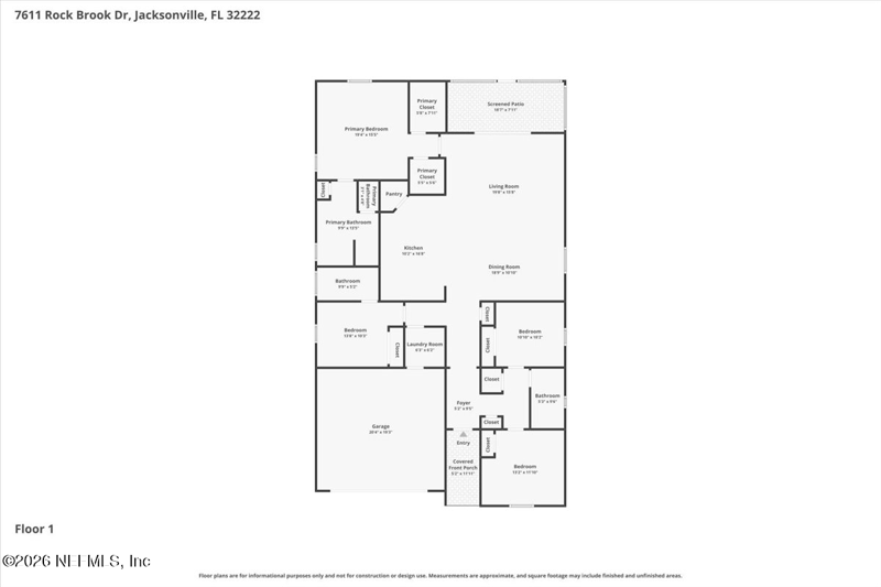 4 bedroom Single Family Residence at 7611 Rock Brook Drive, Longleaf, Jacksonville — photo 2