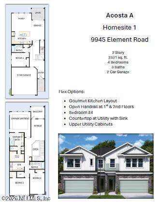 4 bedroom Townhouse at 9945 Element Road, Kettering at eTown, Jacksonville — photo 2