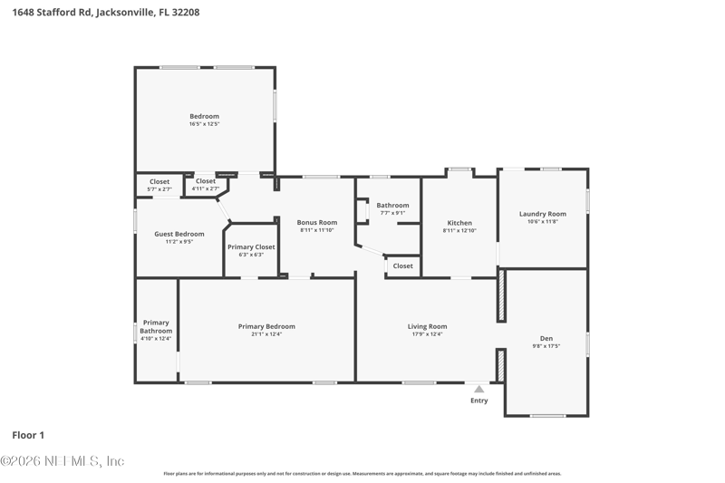 3 bedroom Single Family Residence at 1648 Stafford Road, Lake Forest Hills, Jacksonville — photo 2