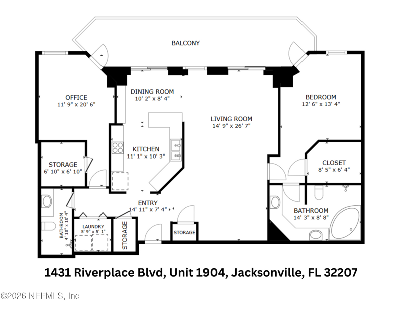 2 bedroom Condominium at 1431 Riverplace Boulevard #1904, The Peninsula At St Johns Center Condos, Jacksonville — photo 3