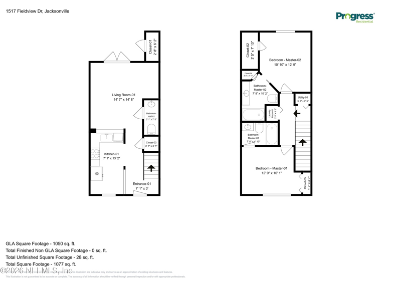 2 bedroom Townhouse at 1517 Fieldview Drive, Kendall Pointe, Jacksonville — photo 2