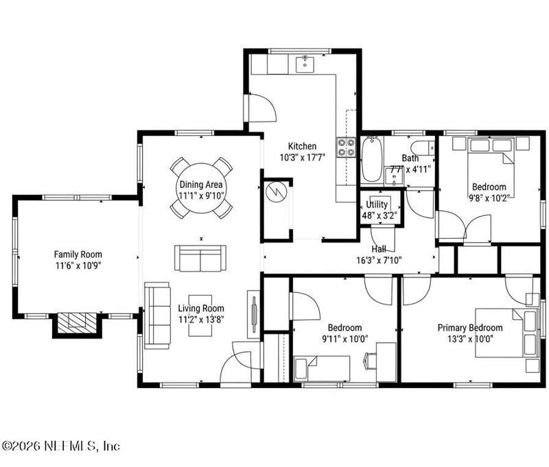 3 bedroom Single Family Residence at 9049 Jackson Avenue, Thompsons Riverview, Jacksonville — photo 3