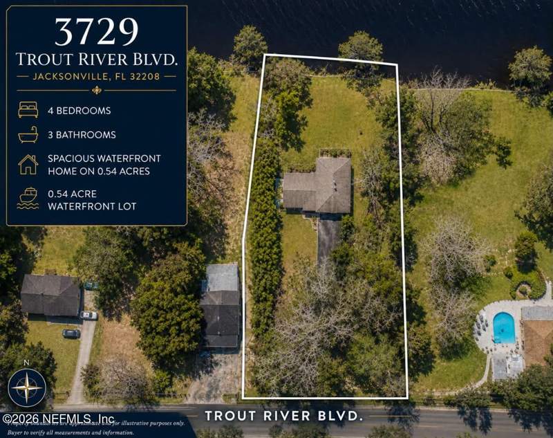 4 bedroom Single Family Residence at 3729 Trout River Boulevard, Edmondsons Beverly, Jacksonville — photo 2