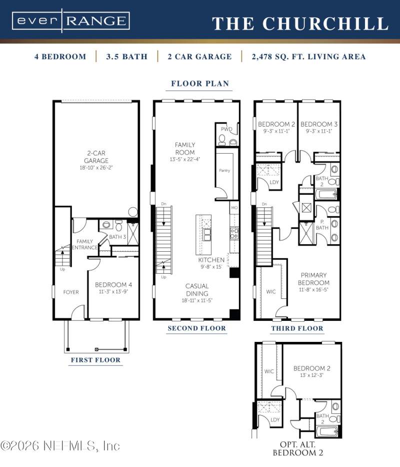 4 bedroom Townhouse at 12145 Ashview Lane #11-0081, Everrange, Jacksonville — photo 3