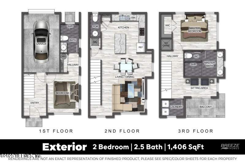 2 bedroom Townhouse at 168 Barstow Place #Lot 61, Johnson Commons Townhomes, Jacksonville — photo 3
