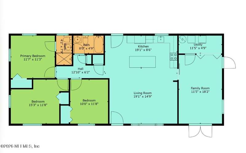 3 bedroom Single Family Residence at 451 Sargo Road, Royal Palms, Atlantic Beach — photo 4