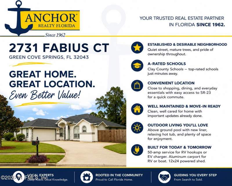 3 bedroom Single Family Residence at 2731 Fabius Court, Asbury Downs, Green Cove Springs — photo 2