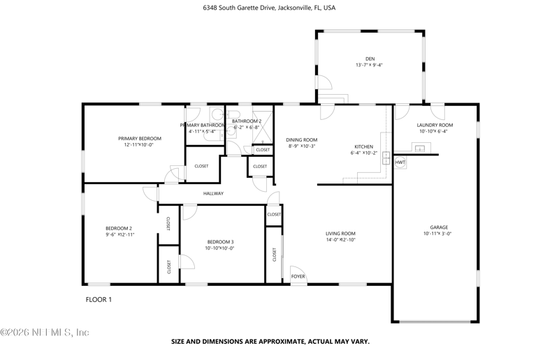 3 bedroom Single Family Residence at 6348 Garette Drive, Oak Hill Terrace, Jacksonville — photo 2