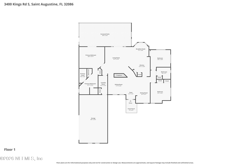 3 bedroom Single Family Residence at 3400 Kings Road, Oakbrook, St. Augustine — photo 2
