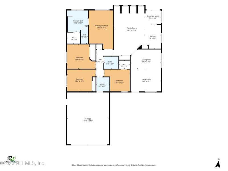 4 bedroom Single Family Residence at 1820 Burgess Hill Drive, Kensington Gardens, Jacksonville — photo 3