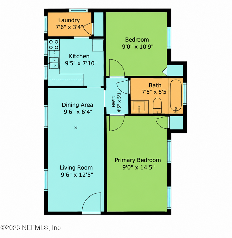 2 bedroom Single Family Residence at 325 E 63rd Street, Estates At Aloma Woods Ph 3, Jacksonville — photo 2