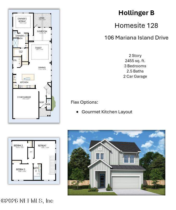 3 bedroom Single Family Residence at 106 Mariana Island Drive, Evergreen Island at Silverleaf, St. Augustine — photo 2