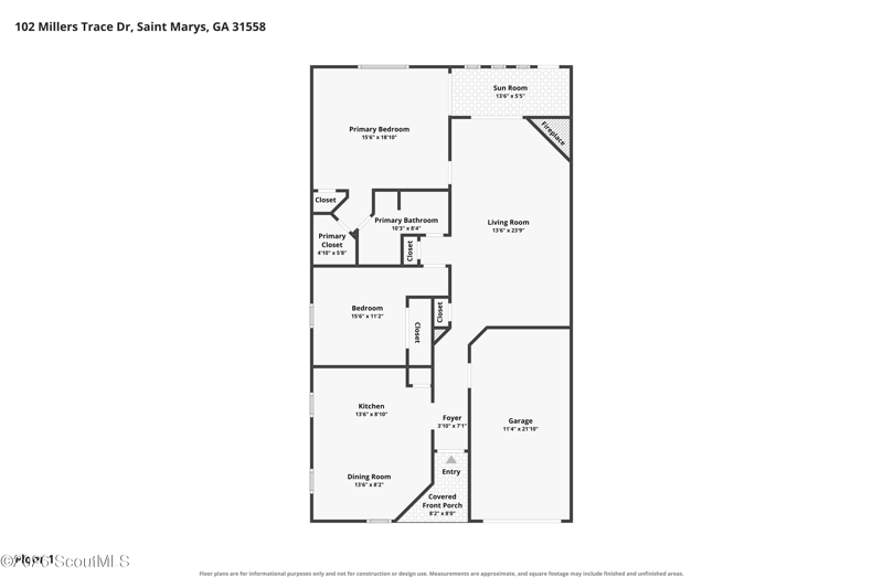 2 bedroom Single Family Residence at 102 Millers Trace Drive, Sugarmill, St. Marys — photo 2
