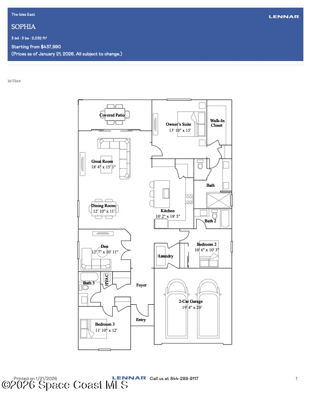 3 bedroom Single Family Residence at 845 Antibes Court, Timbers at Everlands Phase 1B, Palm Bay — photo 2