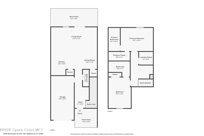 2 bedroom Townhouse at 2545 Revolution Street #105, Lake Washington Townhomes, Melbourne — photo 2