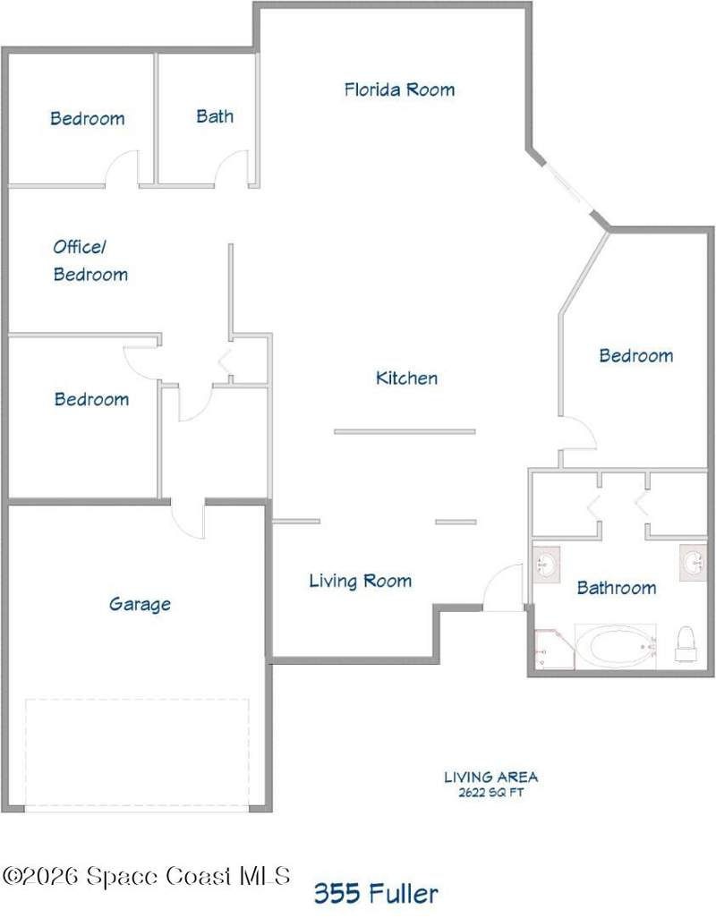3 bedroom Single Family Residence at 335 Fuller Street, Port Malabar Unit 50, Palm Bay — photo 2